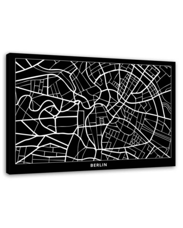 Leinwandbild modern - Berlin - Stadtplan | Feeby