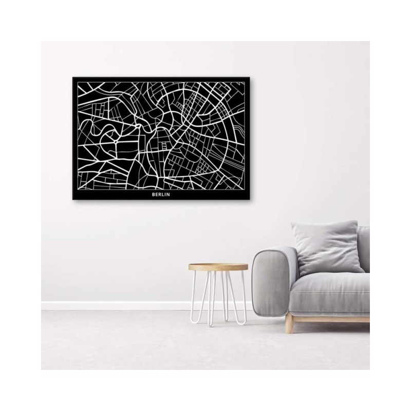 Leinwandbild modern - Berlin - Stadtplan | Feeby