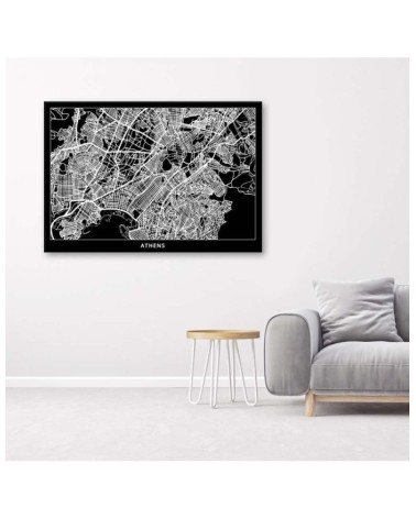 Leinwandbild - Athen - Stadtplan | Feeby