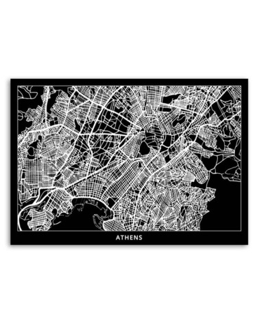 Leinwandbild - Athen - Stadtplan | Feeby