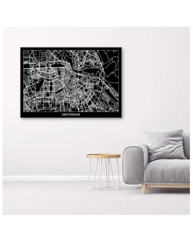 Bild auf Leinwand - Amsterdam - Stadtplan | Feeby