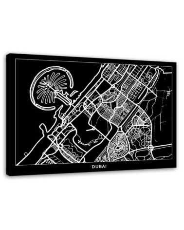 Modernes Wandbild - Dubai - Stadtplan | Feeby