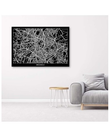 Leinwandbild - Brüssel - Stadtplan | Feeby