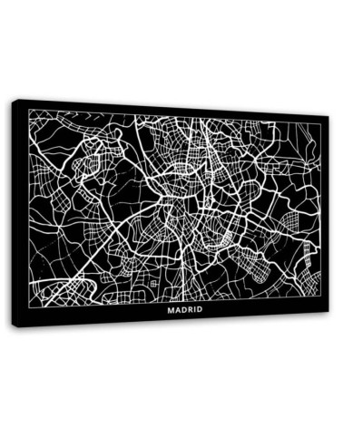 Canvas office paintings - Madrid city plan | FEEBY