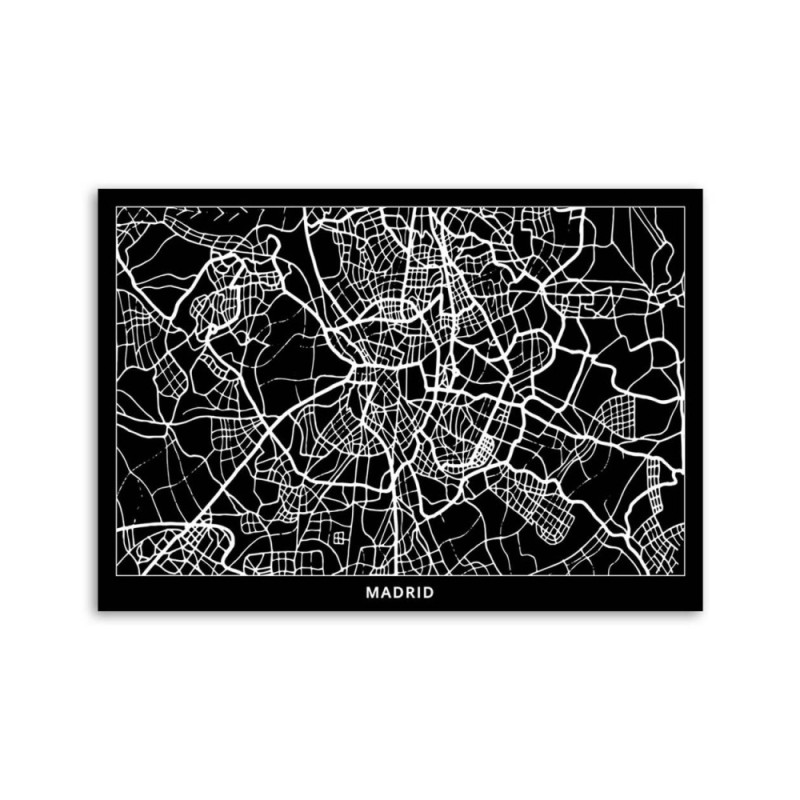 Modernes Wandbild - Madrid - Stadtplan | Feeby