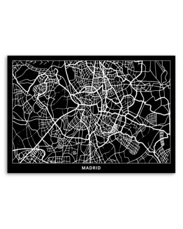 Modernes Wandbild - Madrid - Stadtplan | Feeby