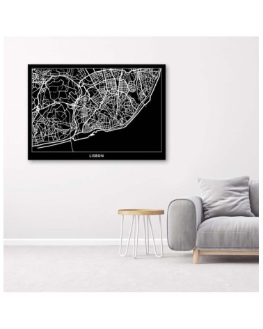 Bild auf Leinwand - Lissabon - Stadtplan | Feeby