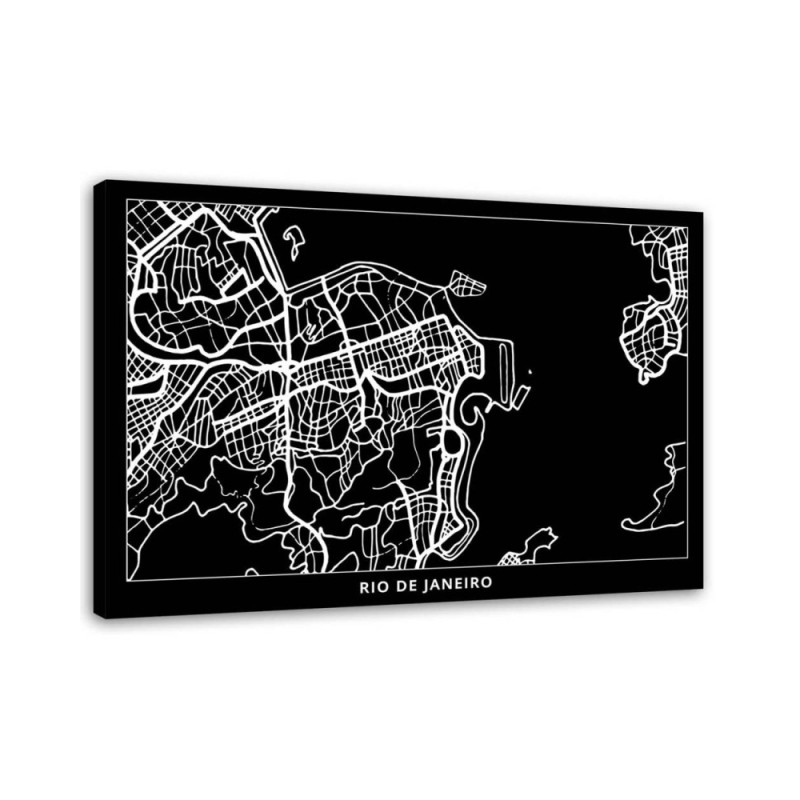 Leinwanddruck - Rio de Janeiro - Stadtplan | Feeby