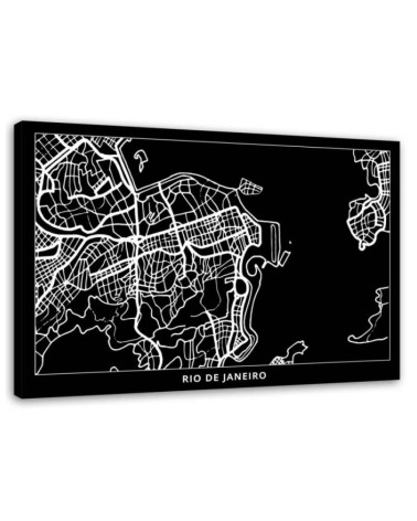 Leinwanddruck - Rio de Janeiro - Stadtplan | Feeby