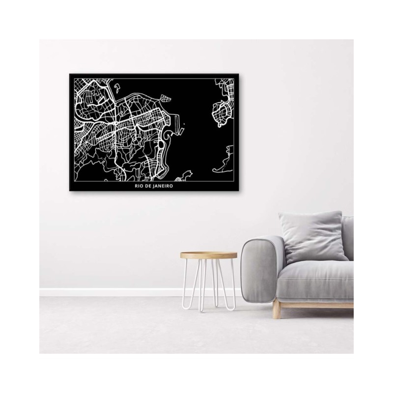 Leinwanddruck - Rio de Janeiro - Stadtplan | Feeby