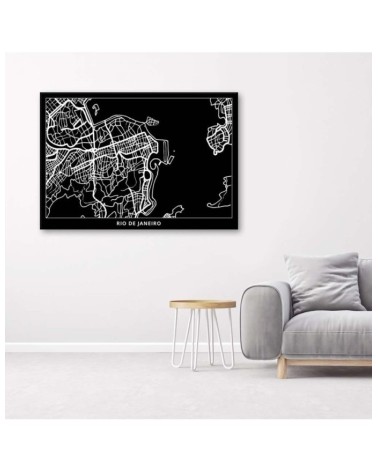 Leinwanddruck - Rio de Janeiro - Stadtplan | Feeby