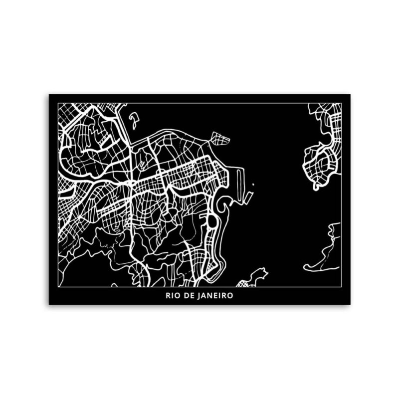 Leinwanddruck - Rio de Janeiro - Stadtplan | Feeby