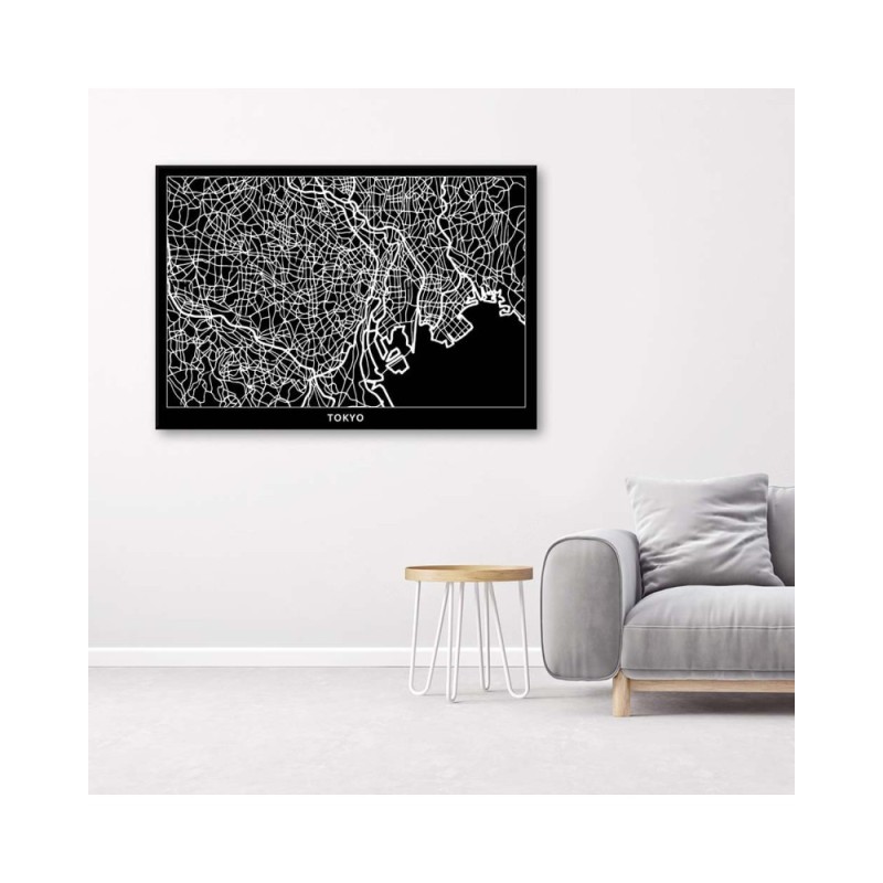 Leinwandbild - Tokio - Stadtplan | Feeby