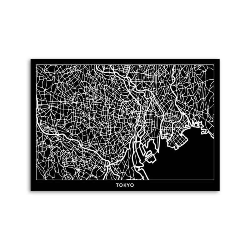 Leinwandbild - Tokio - Stadtplan | Feeby