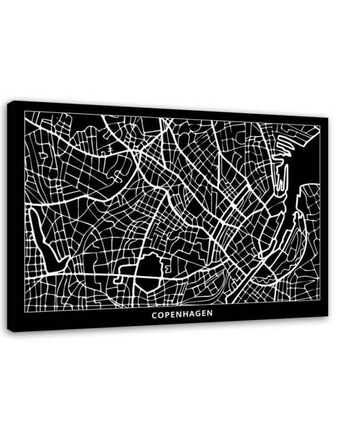 Bild auf Leinwand - Kopenhagen - Stadtplan | Feeby