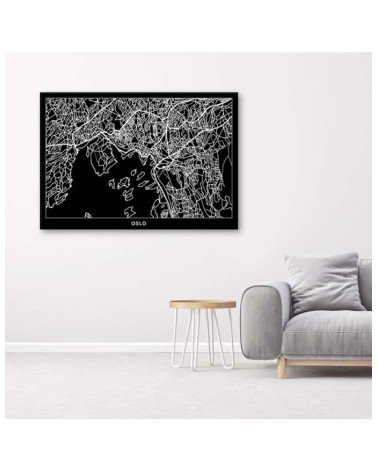 Leinwandbild - Oslo - Stadtplan | Feeby