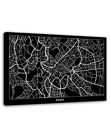 Bild auf Leinwand - Rom - Stadtplan | Feeby