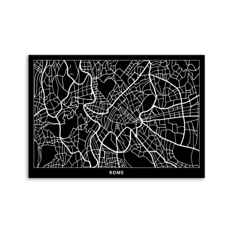 Bild auf Leinwand - Rom - Stadtplan | Feeby