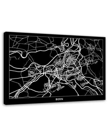 Brno - City plan Pictures on Canvas for the office | FEEBY