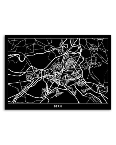 Modernes Wandbild - Brünn - Stadtplan | Feeby