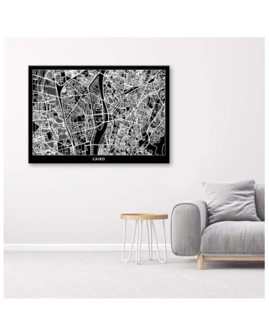 Dekoratives Leinwandbild - Kairo - Stadtplan | Feeby
