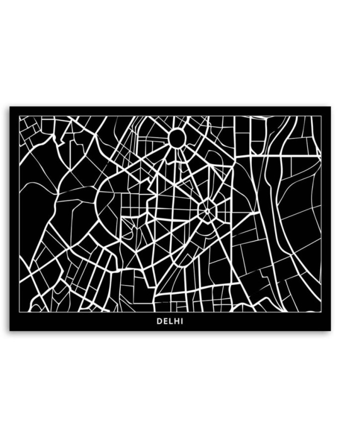 Delhi plan miasta - Obrazy do biura | FEEBY