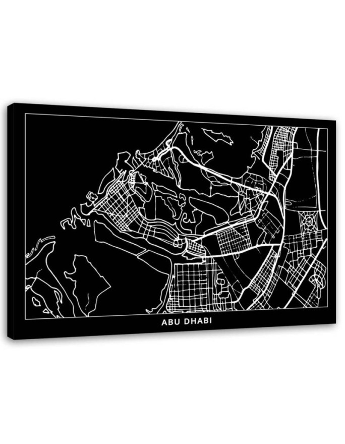 Modernes Wandbild - Abu Dhabi - Stadtplan | Feeby
