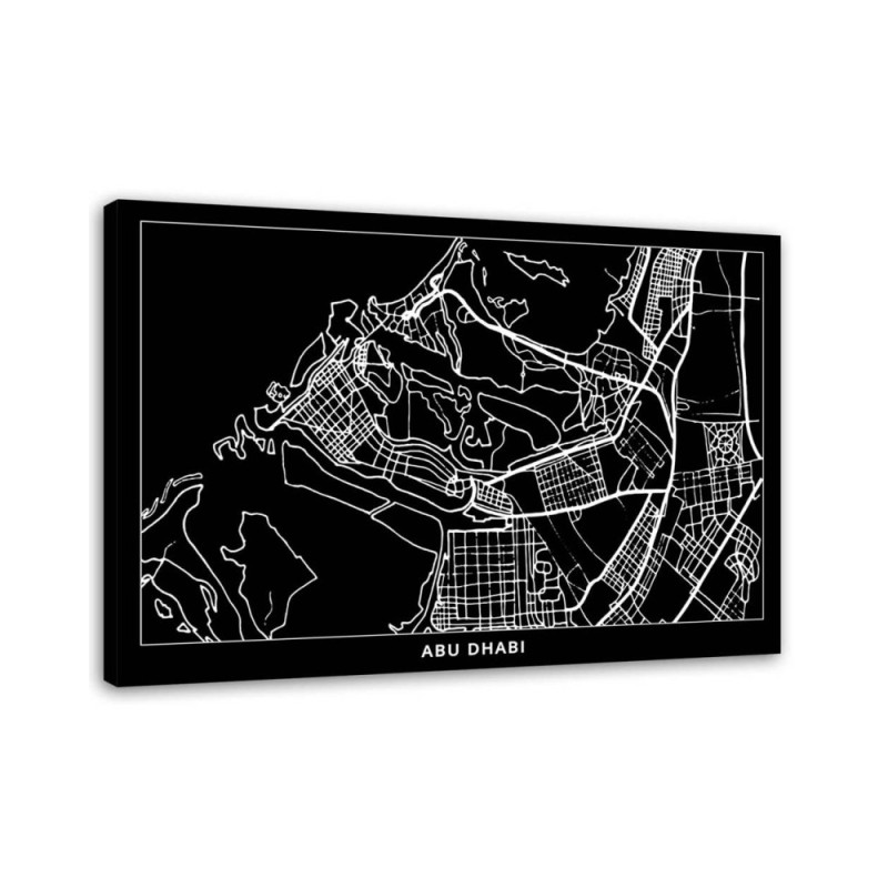 Modernes Wandbild - Abu Dhabi - Stadtplan | Feeby