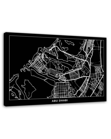 Modernes Wandbild - Abu Dhabi - Stadtplan | Feeby