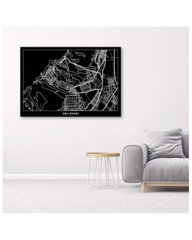 Modernes Wandbild - Abu Dhabi - Stadtplan | Feeby