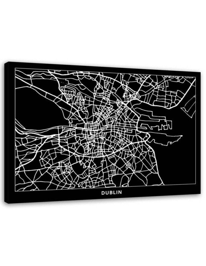 Bild auf Leinwand - Dublin - Stadtplan | Feeby
