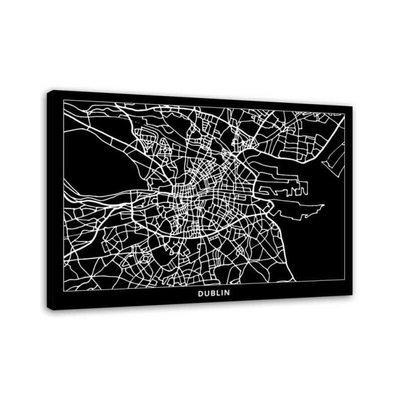 Bild auf Leinwand - Dublin - Stadtplan | Feeby