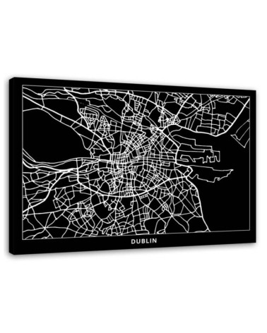 Dublin city plan - Pictures on Canvas for the office | FEEBY