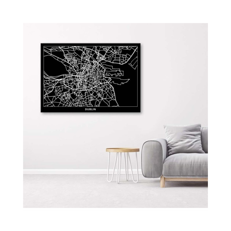 Bild auf Leinwand - Dublin - Stadtplan | Feeby