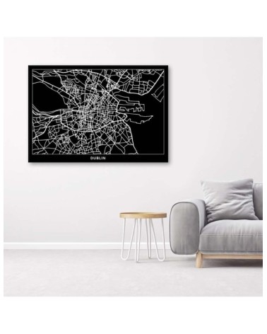 Bild auf Leinwand - Dublin - Stadtplan | Feeby