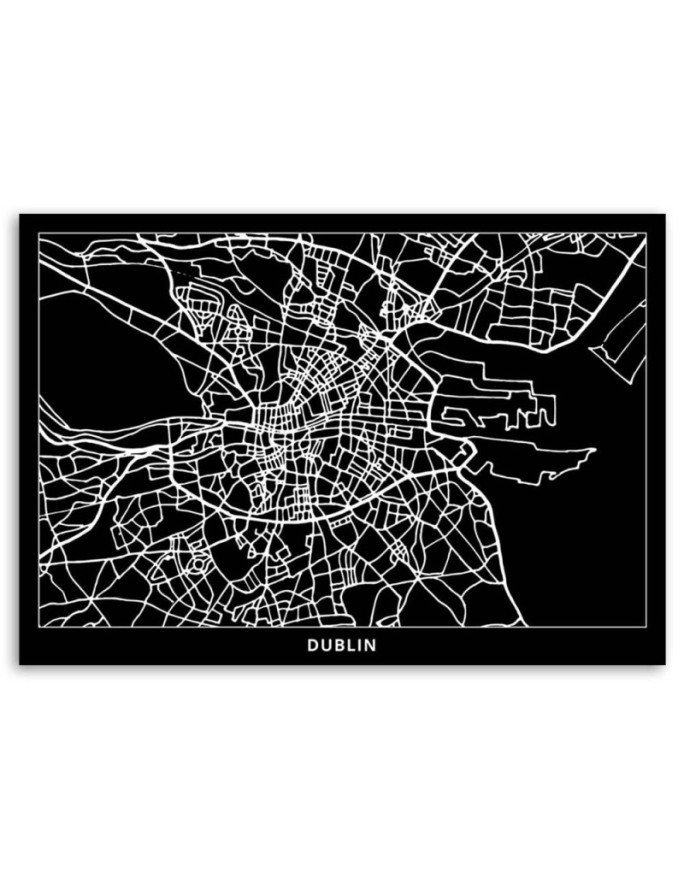 Dublin plan miasta - Obrazy do biura | FEEBY