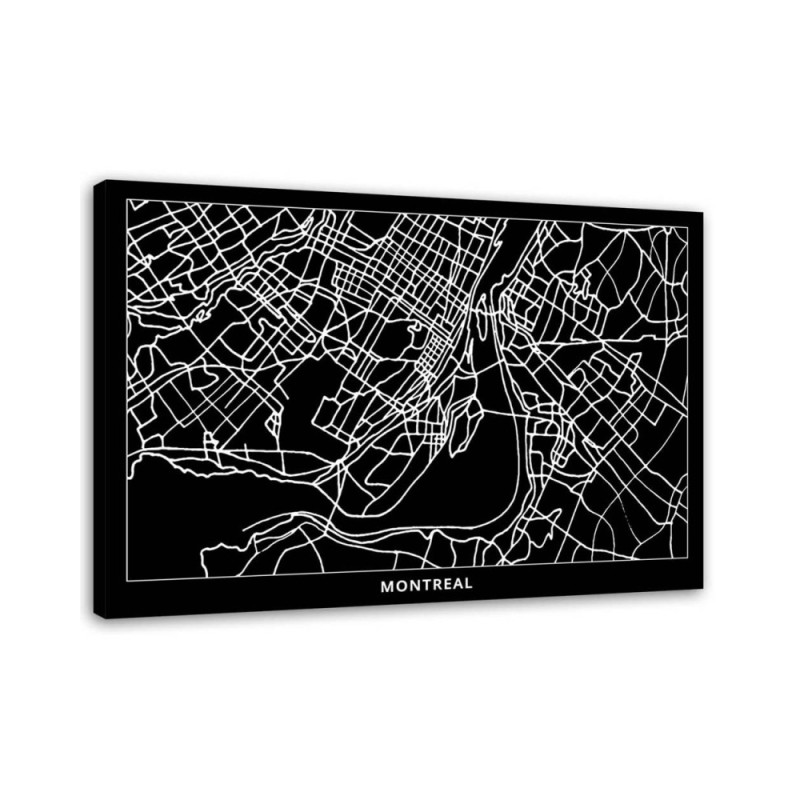 Leinwanddruck - Montreal - Stadtplan | Feeby