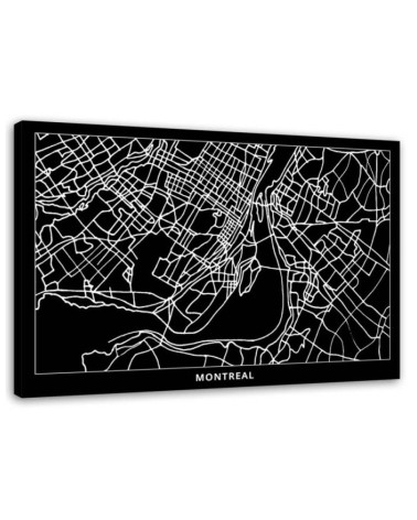 Montreal city plan - Pictures on Canvas for the office | FEEBY