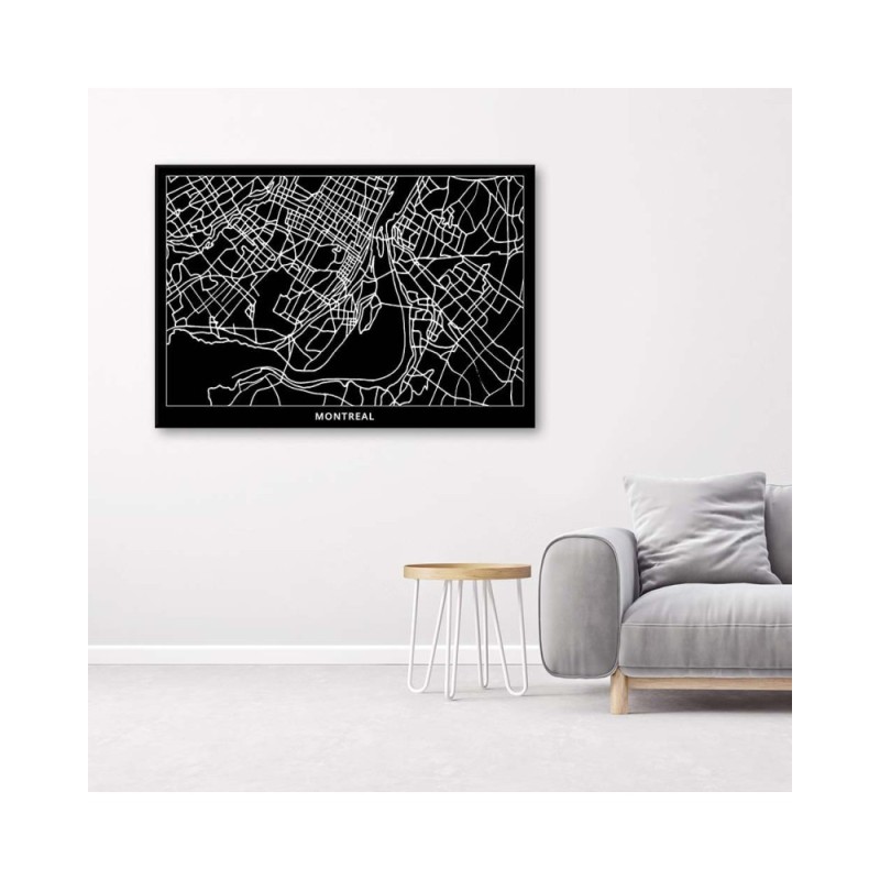 Leinwanddruck - Montreal - Stadtplan | Feeby