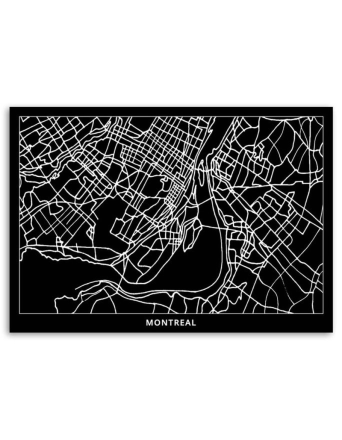Montreal plan miasta - Obrazy do biura | FEEBY