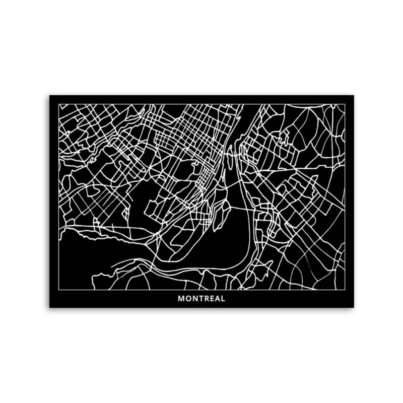 Leinwanddruck - Montreal - Stadtplan | Feeby