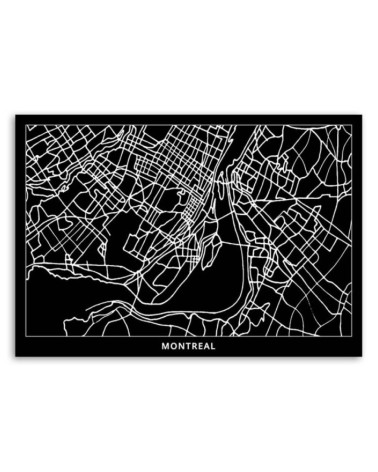 Leinwanddruck - Montreal - Stadtplan | Feeby