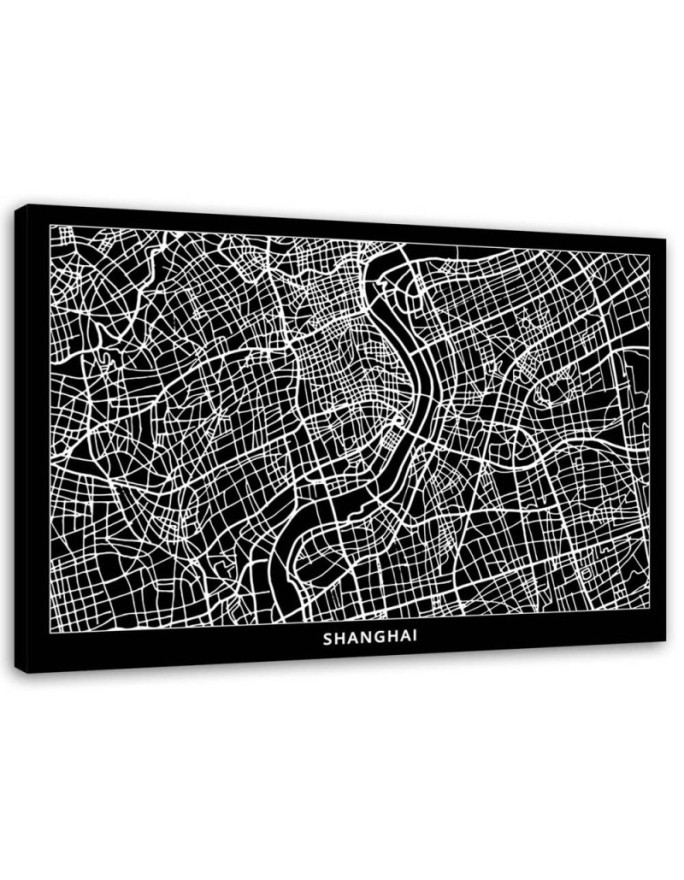 Leinwandbild - Shanghai - Stadtplan | Feeby