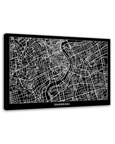 Leinwandbild - Shanghai - Stadtplan | Feeby