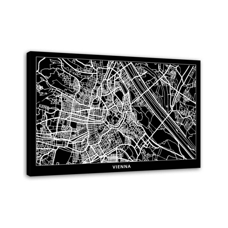 Bild auf Leinwand - Wien - Stadtplan | Feeby