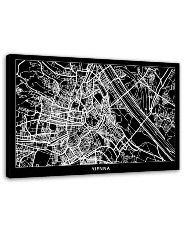 Vienna city plan - Canvas Pictures for the office | FEEBY