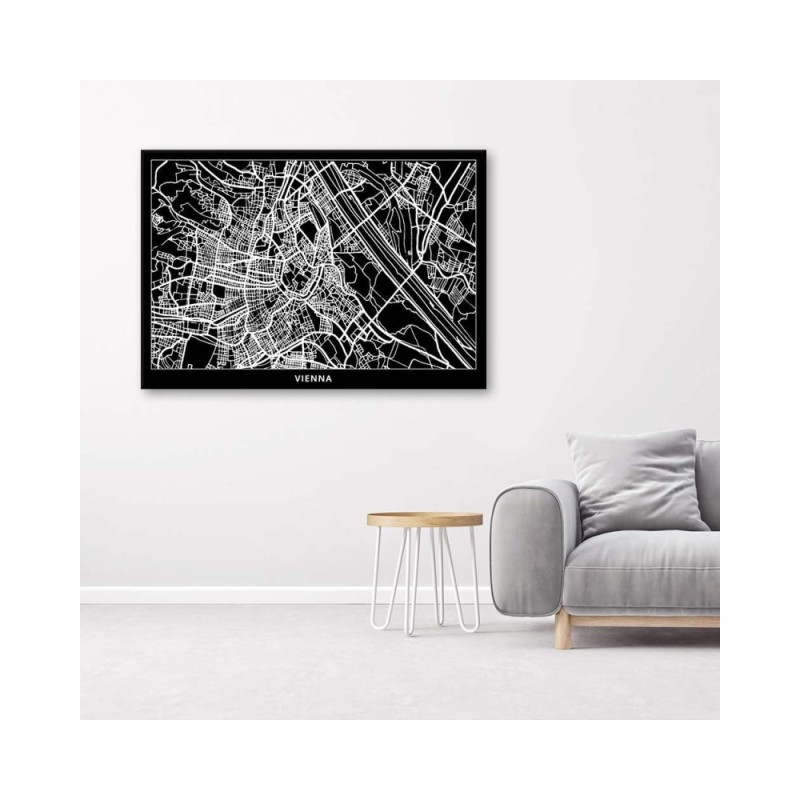 Bild auf Leinwand - Wien - Stadtplan | Feeby