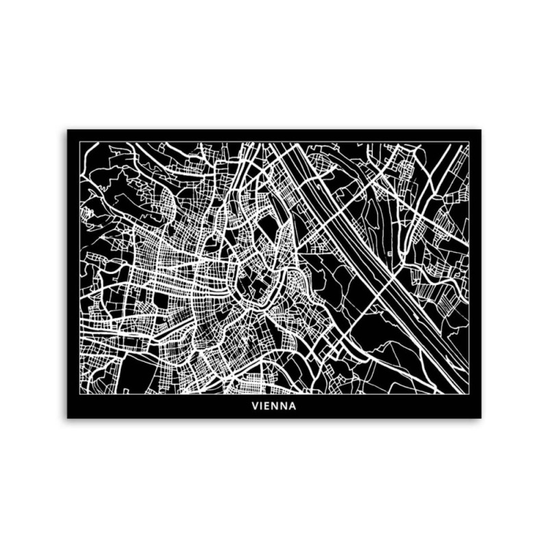 Bild auf Leinwand - Wien - Stadtplan | Feeby