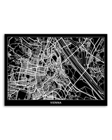 Bild auf Leinwand - Wien - Stadtplan | Feeby