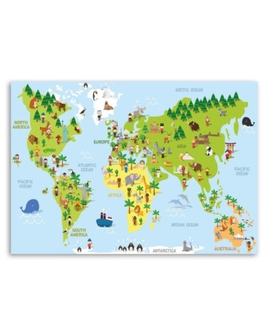 Leinwandbild - Pädagogische Karte | Feeby